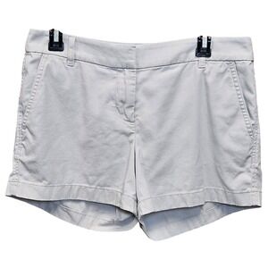 J. Crew Re-Imagined Khaki Scalloped Shorts Size 6 Cotton Blend Style H5216 EUC